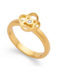 bastian inverun Ring Silber Golden Romantic Diamant 43800