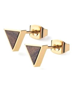 Kerbholz Triangle Earring - Sandelholz