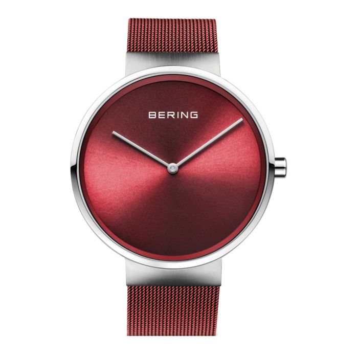 Bering Damen Armbanduhr rot silberfarben 14539-303 | Mechanische Uhren