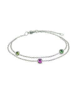Boccia Titan Damenarmband Turmalin 03044-01