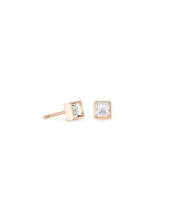 COEUR DE LION Brilliant Square small Ohrringe roségold kristall 0501211822