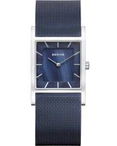 Bering Damenuhr blau Edelstahl 10426-307-S