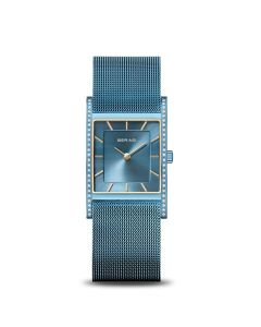 Bering Damenuhr blau Edelstahl 10426-398-S