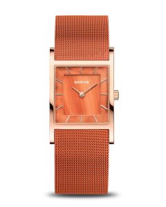 Bering Damenuhr orange Edelstahl 10426-565-S