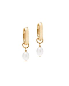 Coeur de Lion Creolen Cosmic Pearls Midnight Gold 1135-21-0700