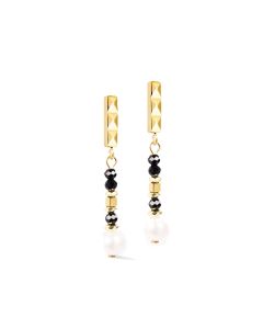 Coeur de Lion Ohrstecker Astoria Noir Pearl Gold 1141-21-1300