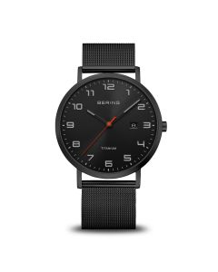 Bering Herrenuhr Titan schwarz 18640-122