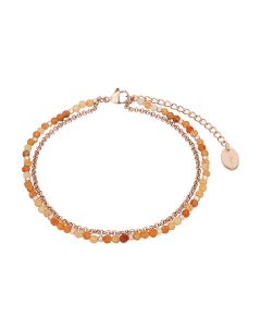 S.Oliver Damen Armband mit Aventurin 2037979 IP Rose