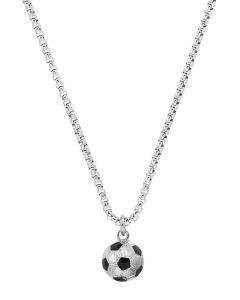 S.Oliver Kette Edelstahl mit Anhänger Fussball SOJ-0272-N-43