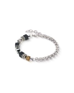 COEUR DE LION GeoCUBE® Fusion Winter Armband silber-schwarz 3021301317