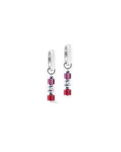 COEUR DE LION Iconic Creole Wave Cube Flow silber-rot 3044210317