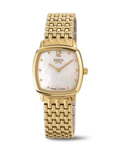 Boccia Damen Titan Uhr goldfarben 3353-02