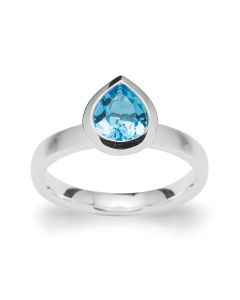 Silber Ring von Bastian Inverun mit Blautopas 33700