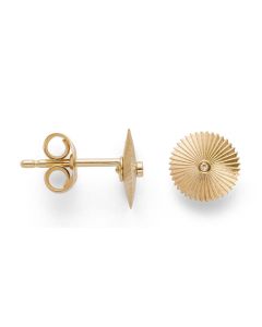 bastian inverun Ohrstecker Round Sparkle 750/- Gelbgold 42505