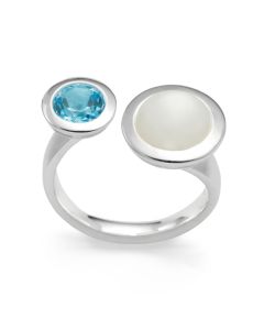 Silber Ring von Bastian Inverun Monstein und Topas 45940