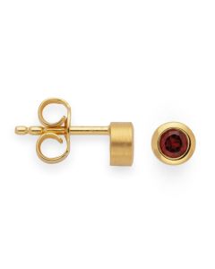 Bastian Ohrstecker Silber vergoldet Red Light 46070
