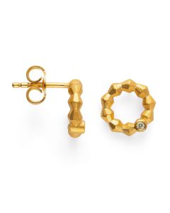 Bastian Silber Ohrstecker vergoldet Golden Circle 46130