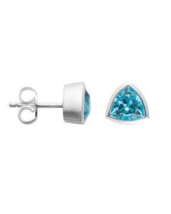 bastian inverun Blautopas Triangel Ohrstecker 46970