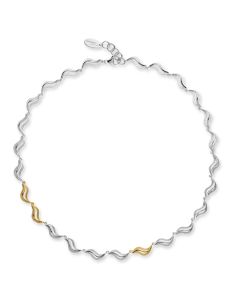 Bastian inverun Collier Flow Sterlingsilber teilvergoldet 48860