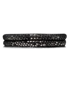 Christina Lederarmband 601-2 Silverblack doppelreihig