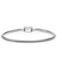Bering Armband Arctic Symphony Glitzer Herz 618-10-X0