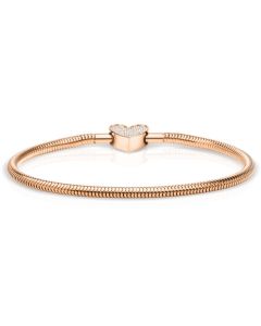 Bering Armband Arctic Symphony rosévergoldet Glitzer Herz 618-30-X0