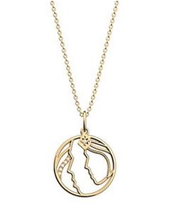 Les Georgettes Kette mit Sternzeichen Zwilling vergoldet 704413919J5050