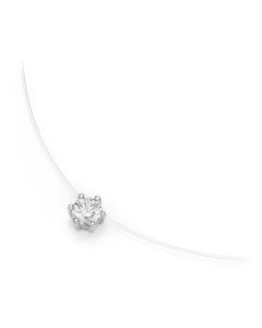 Collier Silber schwebender Stein 99016293450