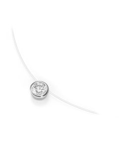 Collier Silber schwebender Stein 99016393450
