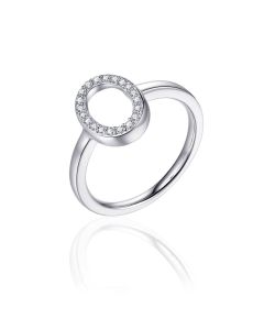 Ring Silber oval Zirkonia GISSER_R386