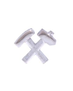 Silber Ohrstecker Bergmann Zeichen - Hammer und Schlägel