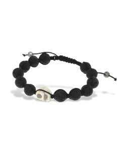 Lotus Style Textil Armband Totenkopf LS3019-2-1