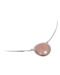 Yvette Ries Silber Rosegold Collier 41677