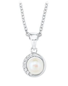 S.Oliver Silber Kette Perle SOJ-0182-N-45