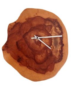 Wanduhr Baumscheibe Eibe Unikat