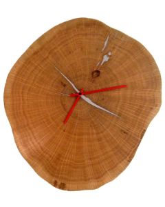 Wanduhr Baumscheibe Eiche Unikat