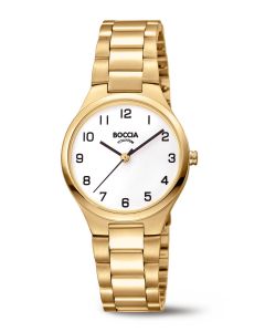 Boccia Damen Titan Solar Uhr gold 3363-05