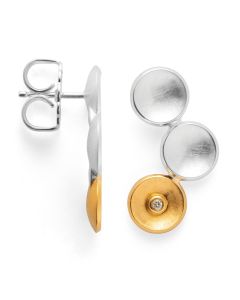bastian inverun Ohrstecker Sunshine Silber bicolor 46210