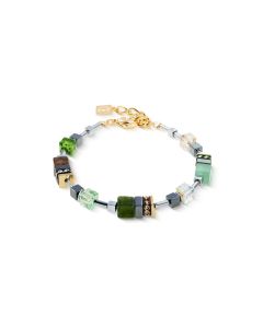 COEUR DE LION GeoCUBE® Precious Motion Armband Forest Light gold 3017300500