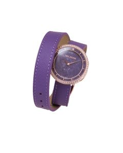 Holzkern Armbanduhr Coralline Amethyst- Rosé