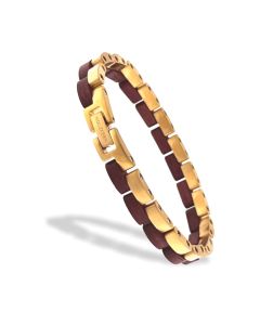 Holzkern Armband Duett Amaranth-Gold