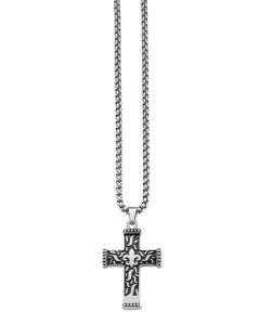 Kette mit Kreuz Anhänger Edelstahl 4-203729-001