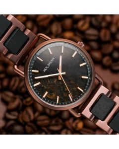 Holzkern Armbanduhr Espressino Kaffee & Ahorn