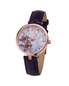 Holzkern Damenuhr Everbloom Rosegoldfarben - Pflaumenblüte