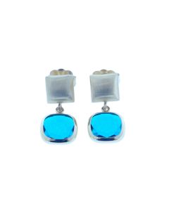 AquaForte Ohrstecker mit blauen Kristallen H4180351-S