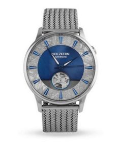 Holzkern Automatikuhr Spacehunter Perlmutt-Silber