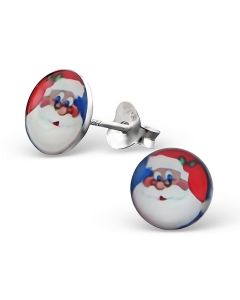 Ohrstecker Weihnachtsmann Silber 19609