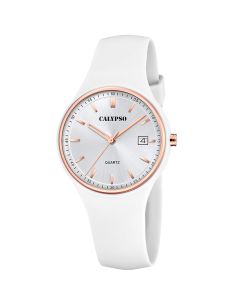 Calypso Armbanduhr weiß K6087-1