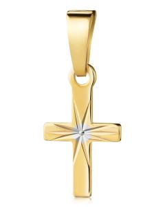 Silber Kreuz Anhänger vergoldet 55955