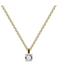 Halskette 925 Silber mit Zirkonia vergoldet N1060-4Y